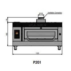Pizza oven type P201Ma...
