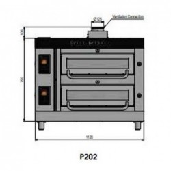 Pizza oven type P202Ma...
