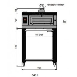 Pizza oven type P401Ma...