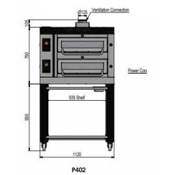 Pizza oven type P402Ma...