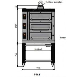 Pizza oven type P403Ma...