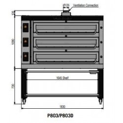 Pizza oven type P803Ma...