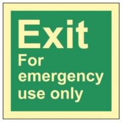 Exit / emergency use only...