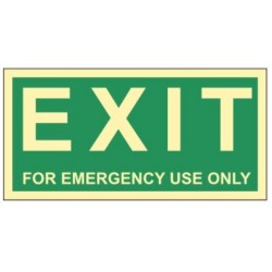 Emergency exit only
30x15...